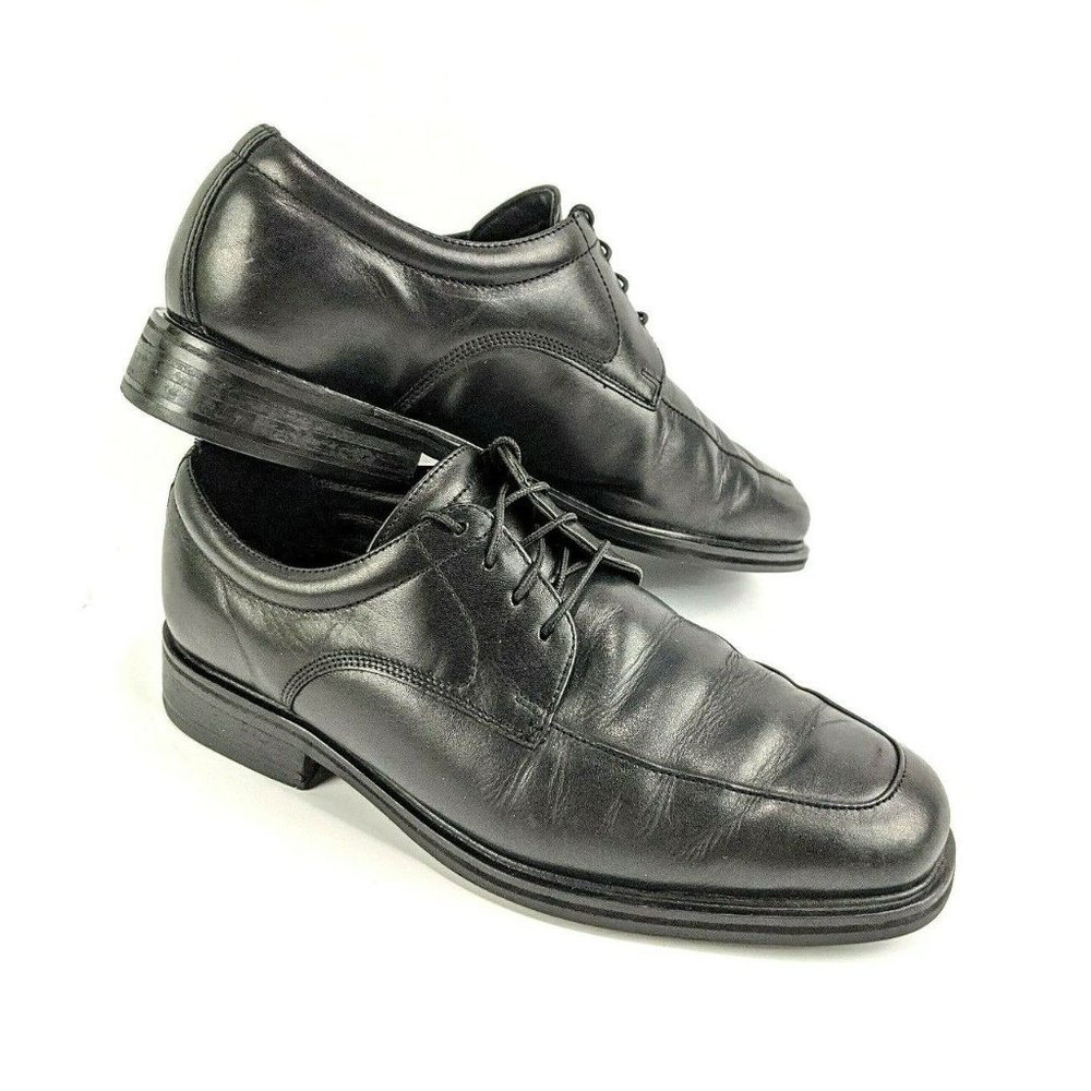 Florsheim Mens Sz 8 D Shoes Black Style # 18291 Kellen Black Leather Oxford Tie